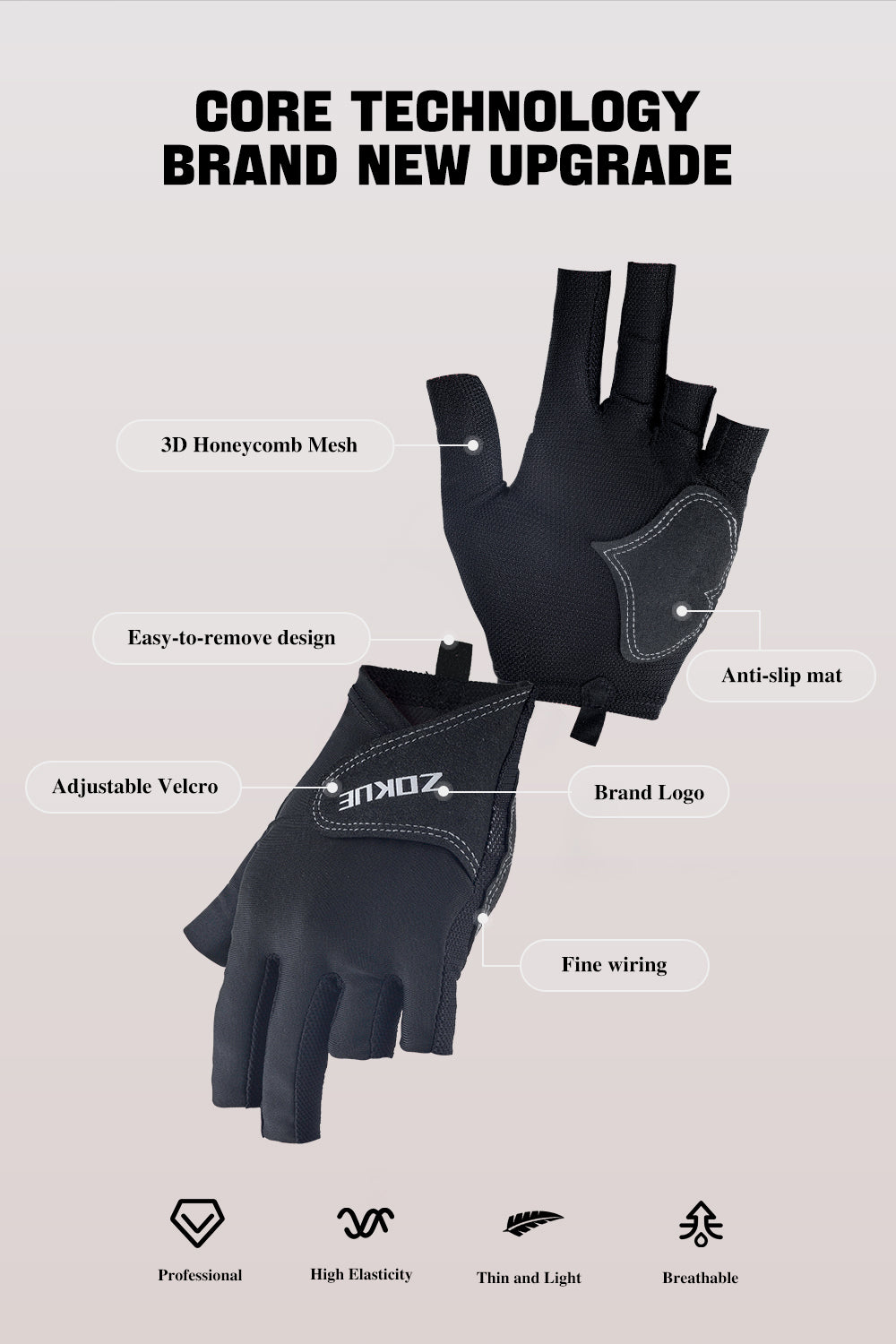 Zokue Gloves 3 Fingers- Left (Medium)