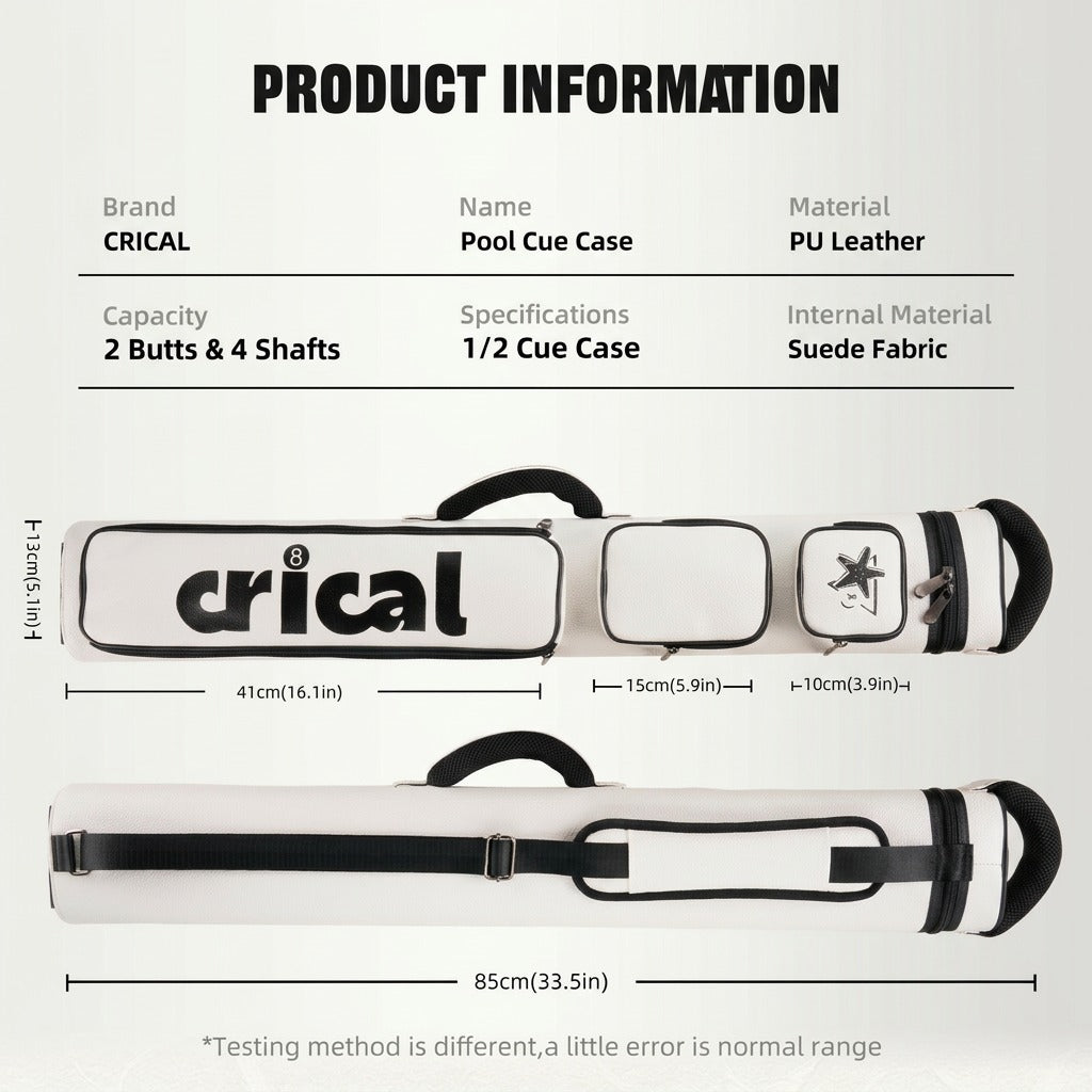 Crical Cue Case 4 Shafts 2 Butts
