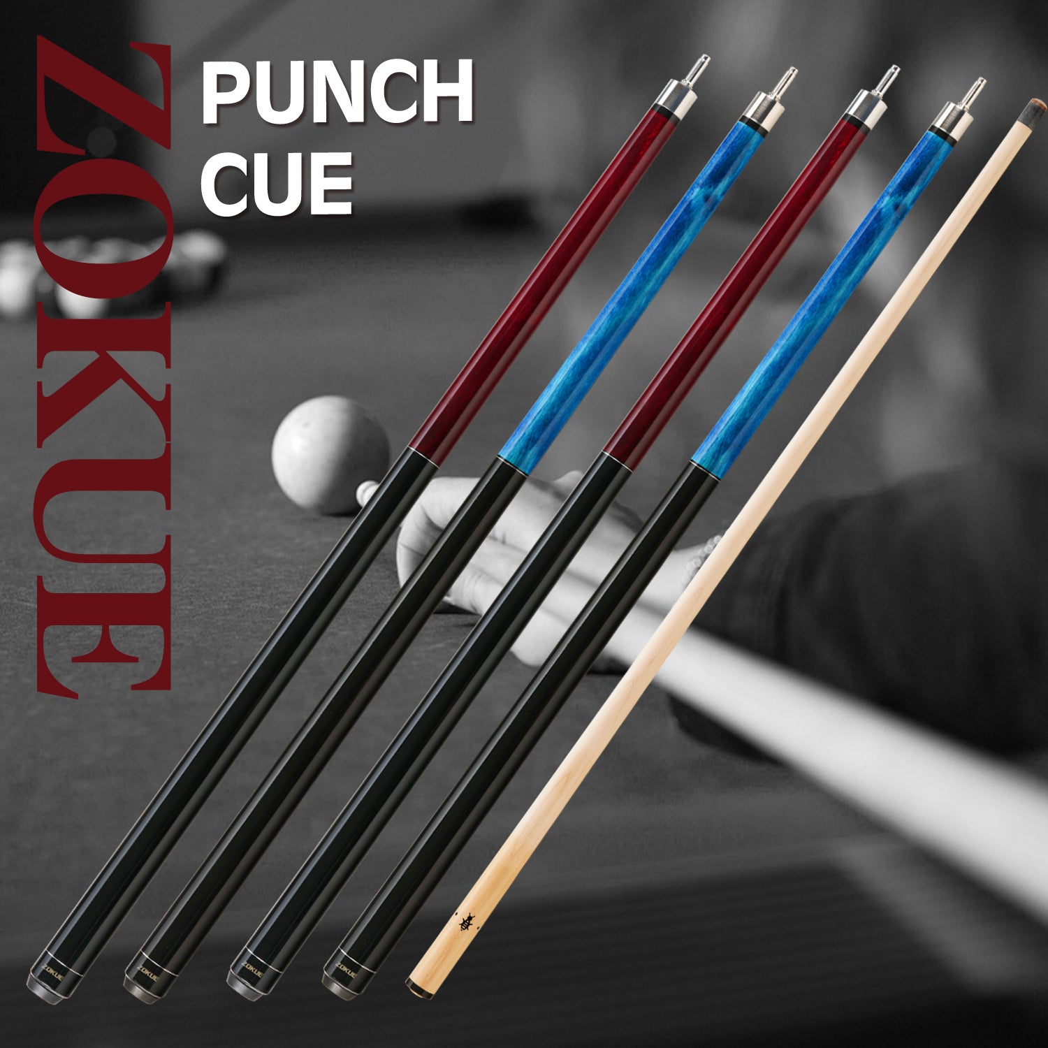 Zokue Break Cue Red