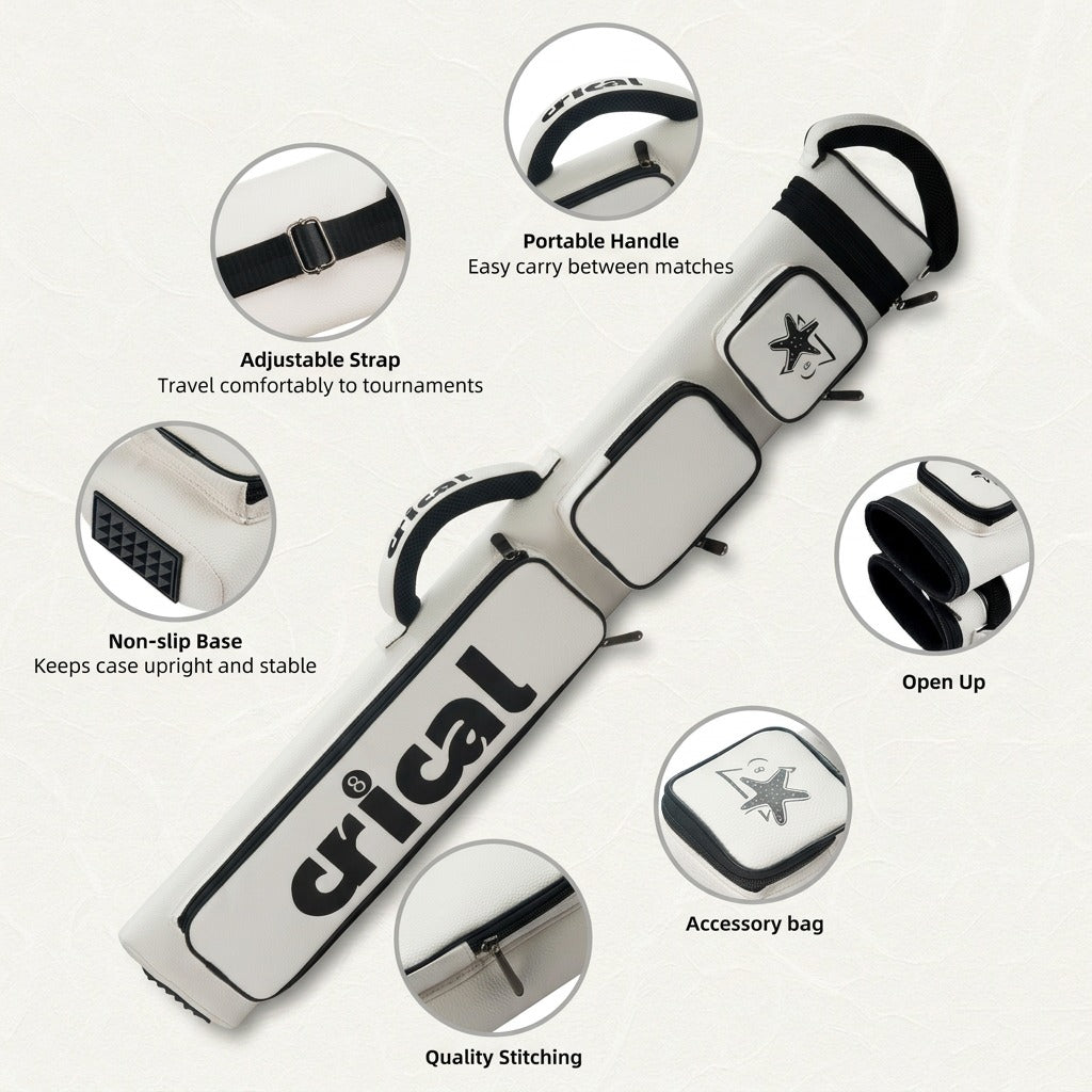 Crical Cue Case 4 Shafts 2 Butts