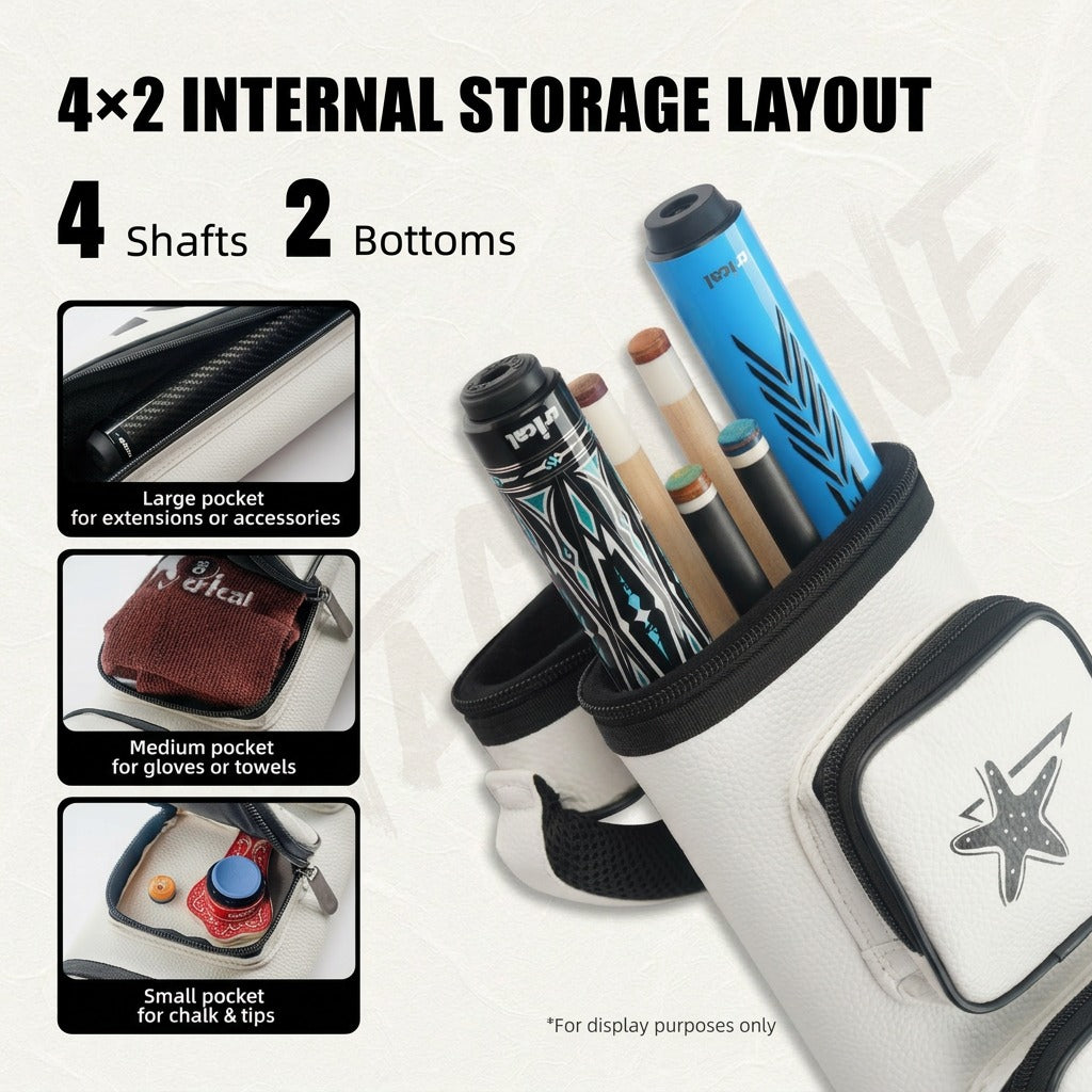 Crical Cue Case 4 Shafts 2 Butts