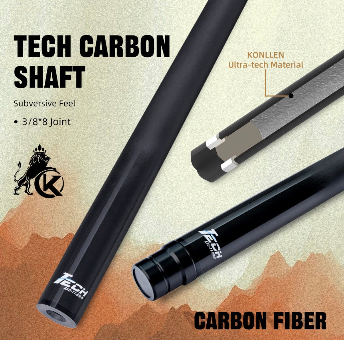 Konllen Tech Carbon Fiber Shaft 12.5mm
