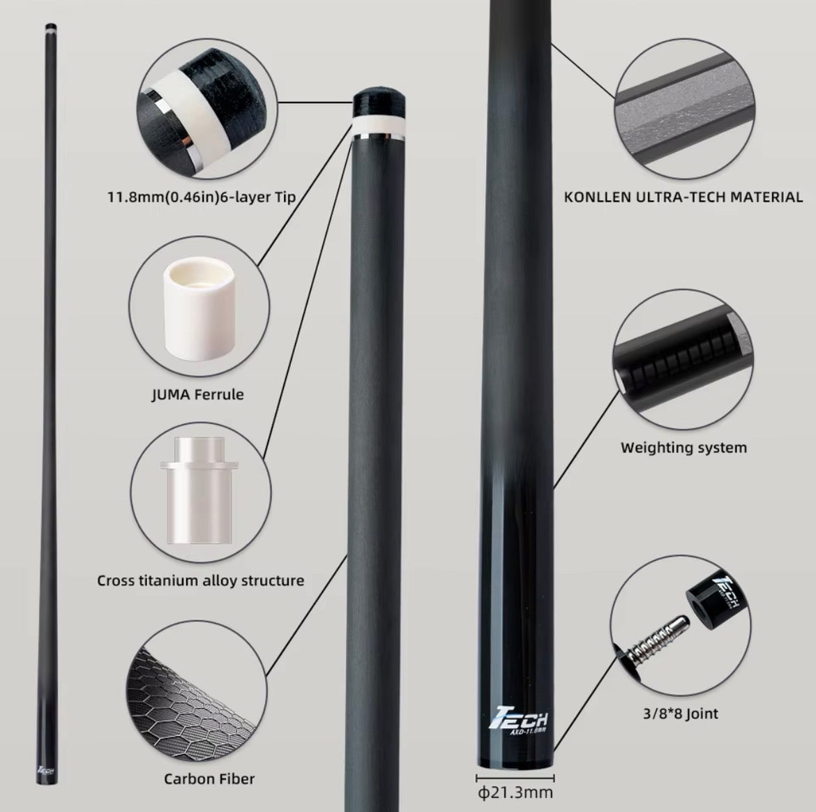 Konllen Tech Carbon Fiber Shaft 12.5mm