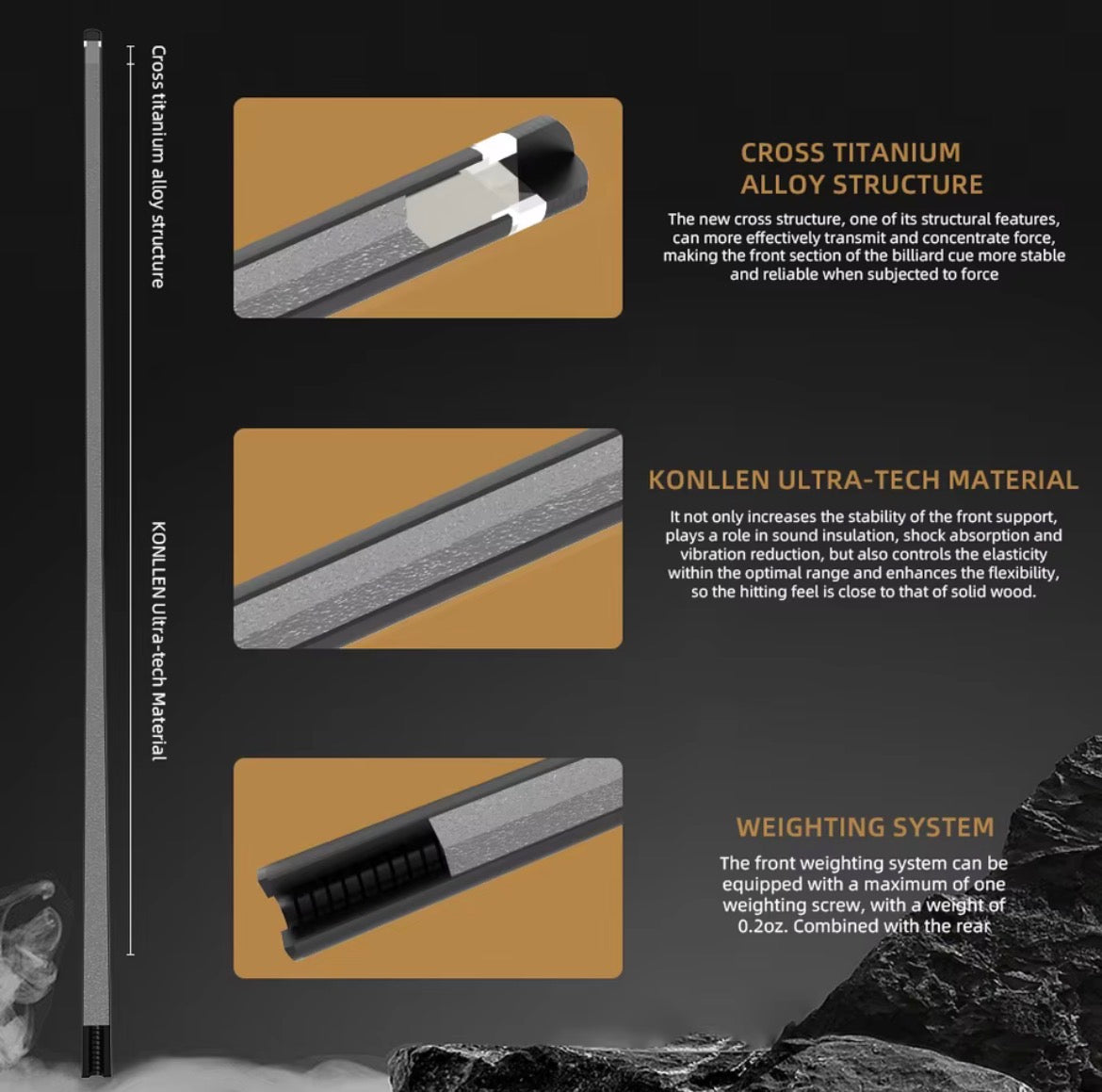 Konllen Tech Carbon Fiber Shaft 12.5mm